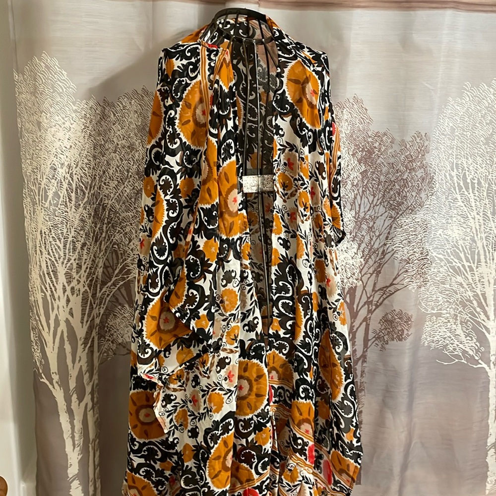 NWT Live 4 Truth Ruffle Hem Warm Colors Kimono/ Coverup Versatile Sz 1X